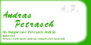 andras petrasch business card